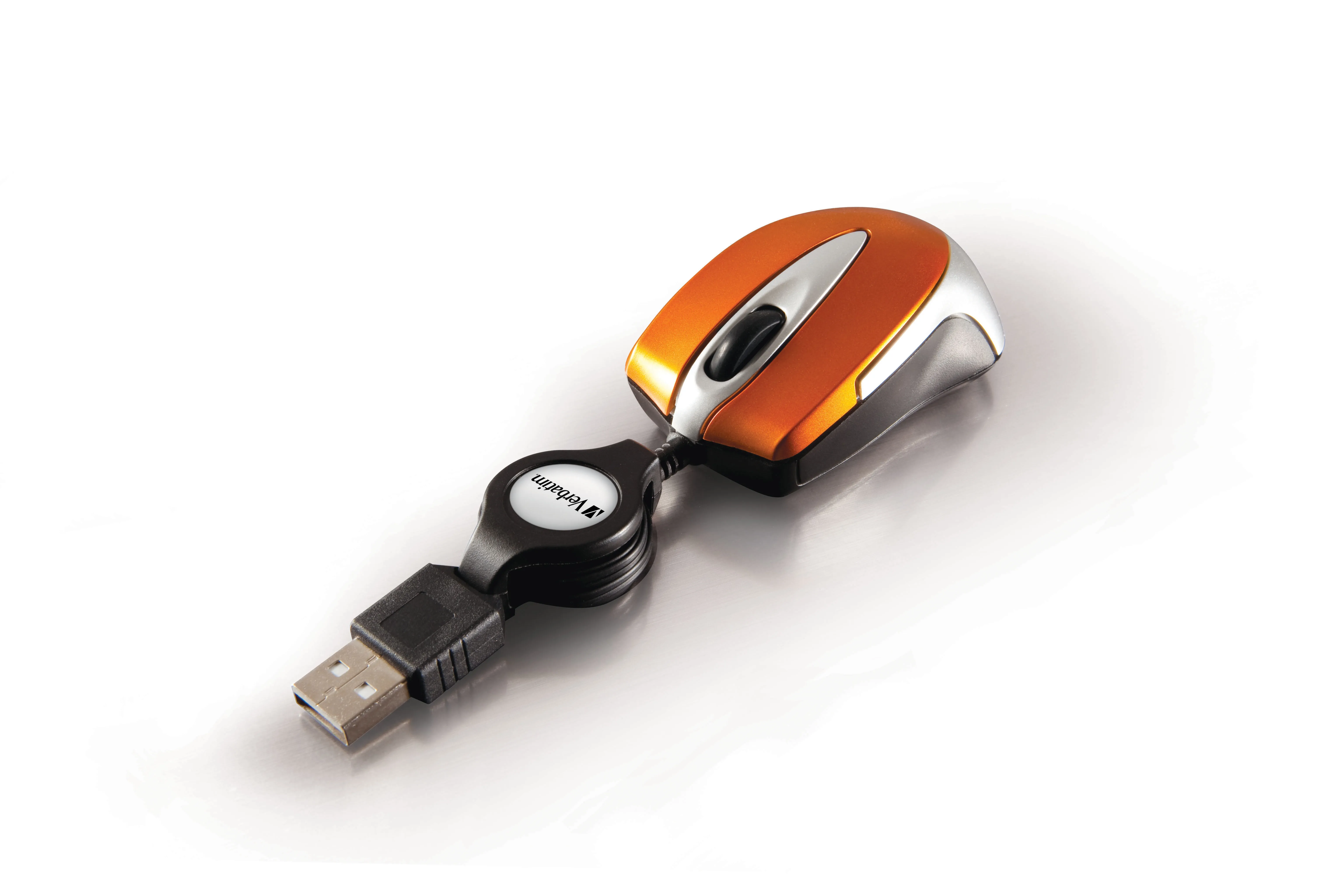 Verbatim Go Mini Wired Mouse, Volcanic Orange