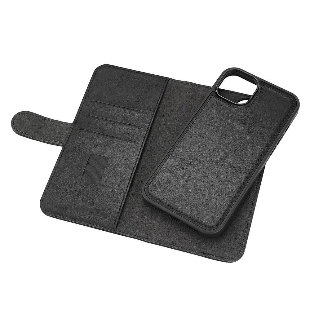 GEAR Wallet MagSeries, iPhone 15 Plus - 2-in-1 lompakkokotelo, Musta