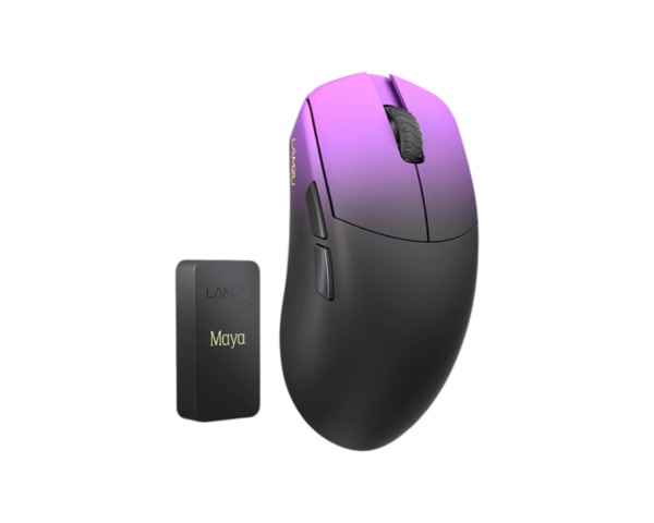 Lamzu Maya Champion Edition 8K Wireless Gaming Mouse, Purple Shadow