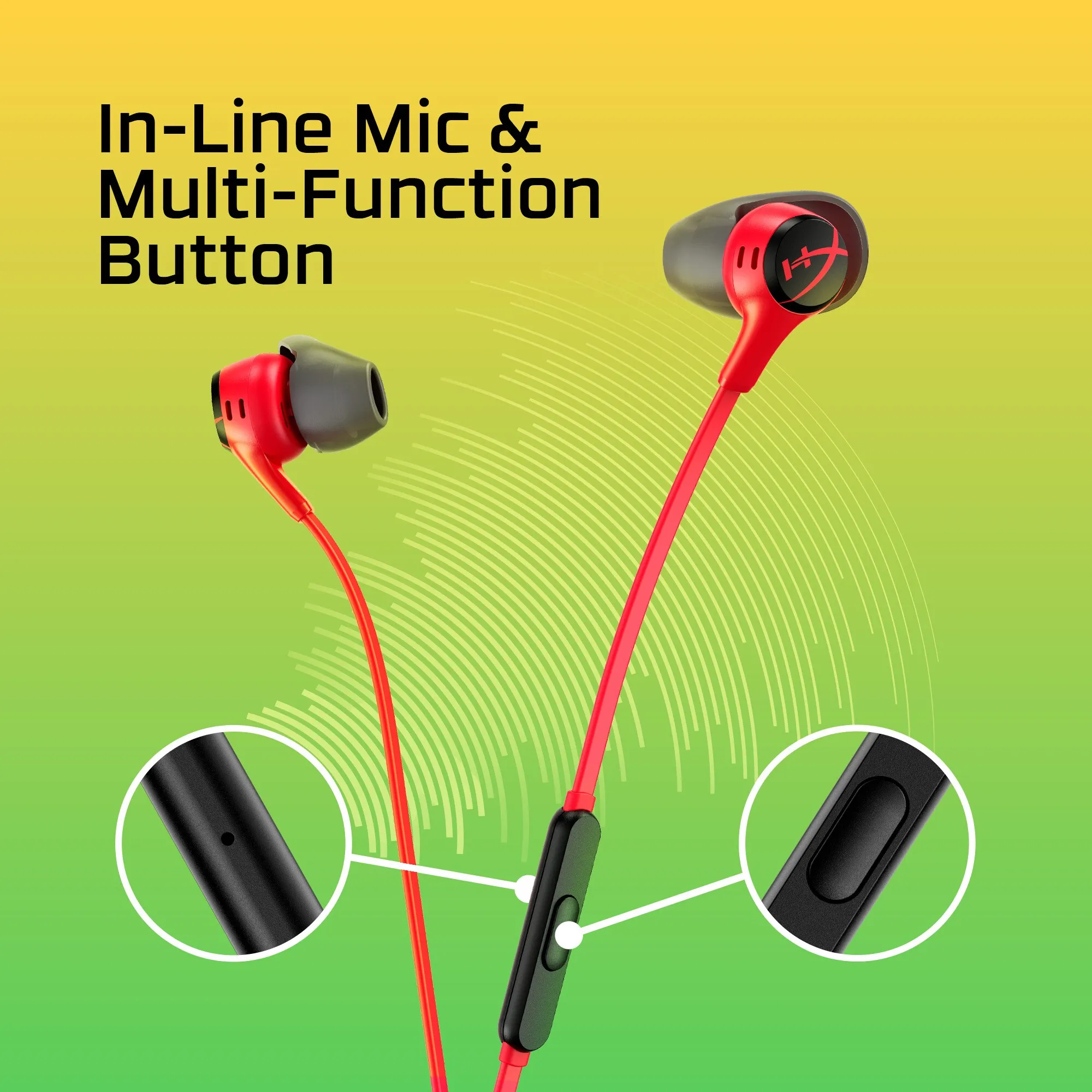 HyperX Cloud Earbuds II -pelinappikuulokkeet, musta