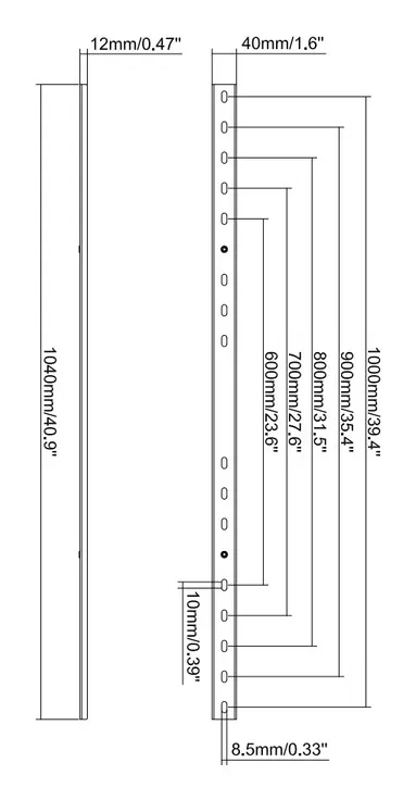 M Counterbalanced Extenderkit VESA 600-1000