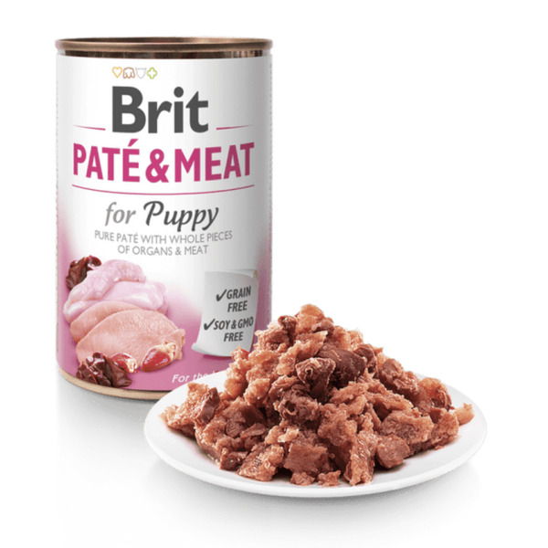 Brit Pat&eacute; & Meat Puppy, Koiran m&auml;rk&auml;ruoka, Viljaton, 800 g