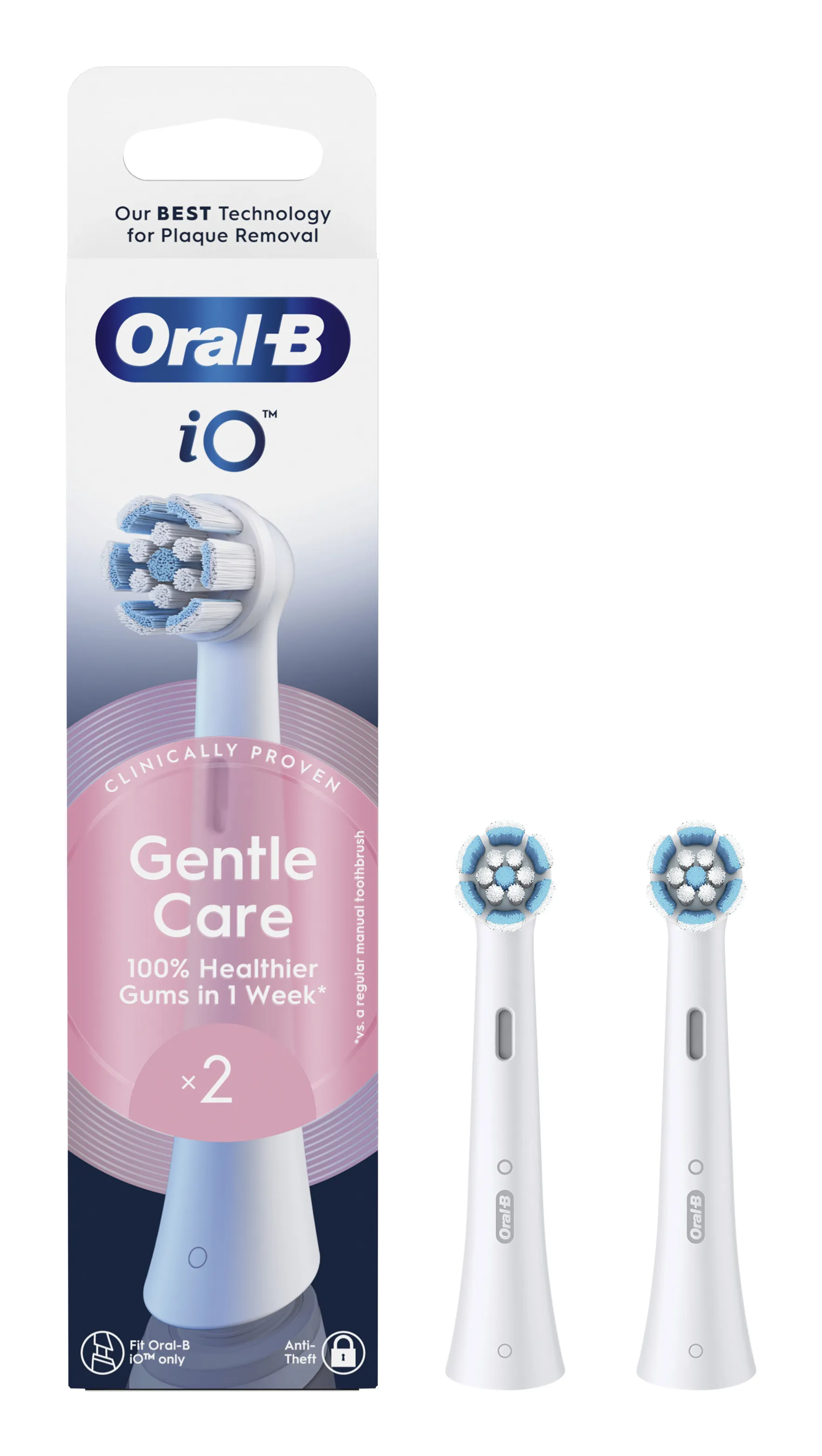 Oral-B iO Gentle Care utbytesborsthuvuden (2 st) Oral-B iO Gentle Care utbytesborsthuvuden (2 st)