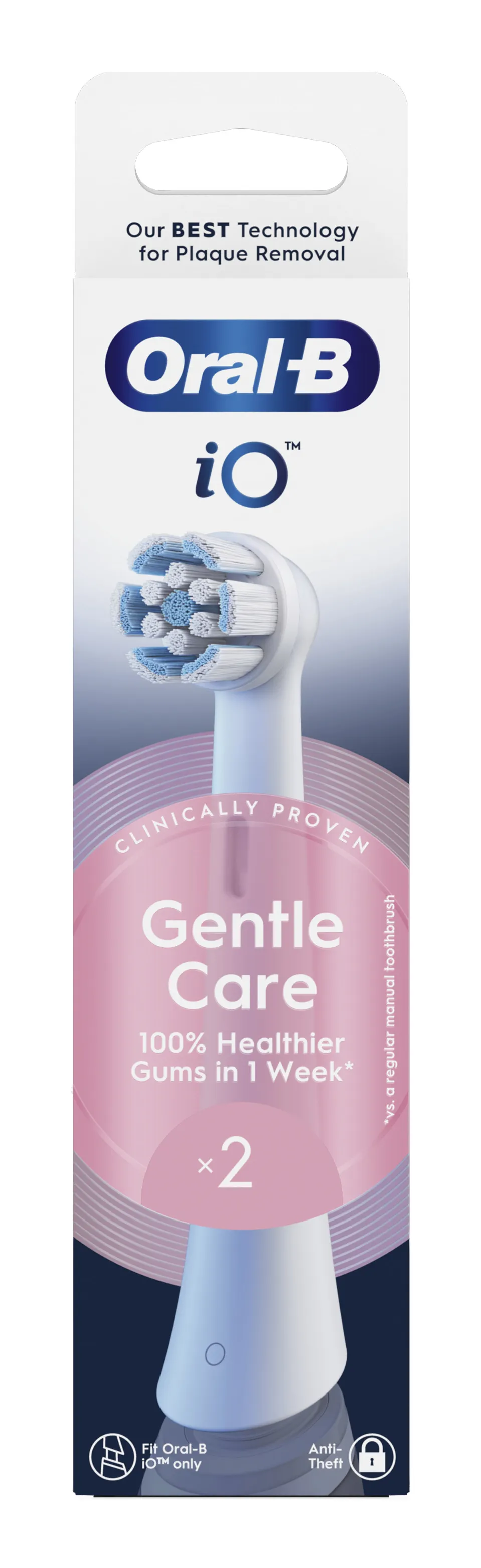 Oral-B iO Gentle Care utbytesborsthuvuden (2 st) Oral-B iO Gentle Care utbytesborsthuvuden (2 st)