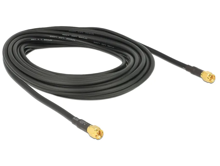 Delock Antenna Cable SMA plug to SMA plug LMR195 low loss 10 m