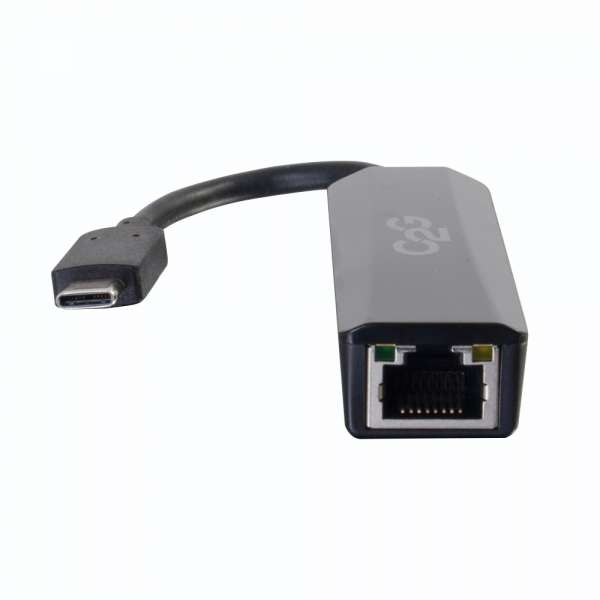 C2G USB-C to Gigabit Ethernet Network Adapter - Verkkoadapteri - USB 3.0 - Gigabit Ethernet x 1 - musta