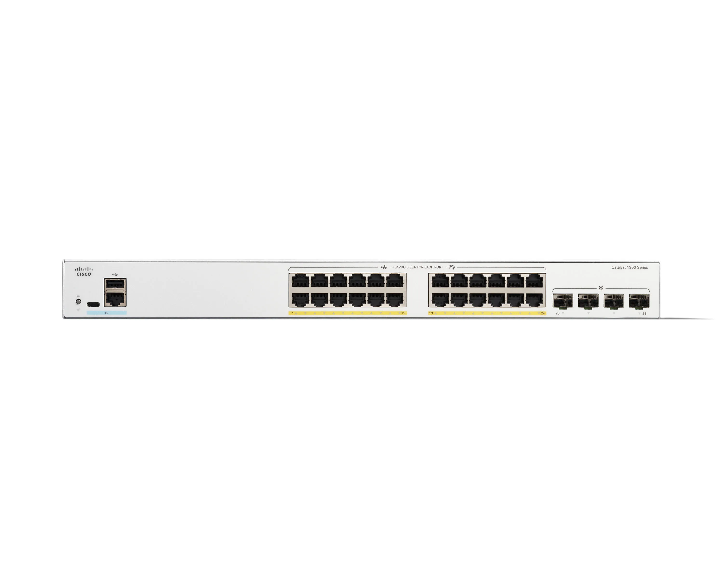 Catalyst 1300 24p GE Full PoE 4x1G SFP