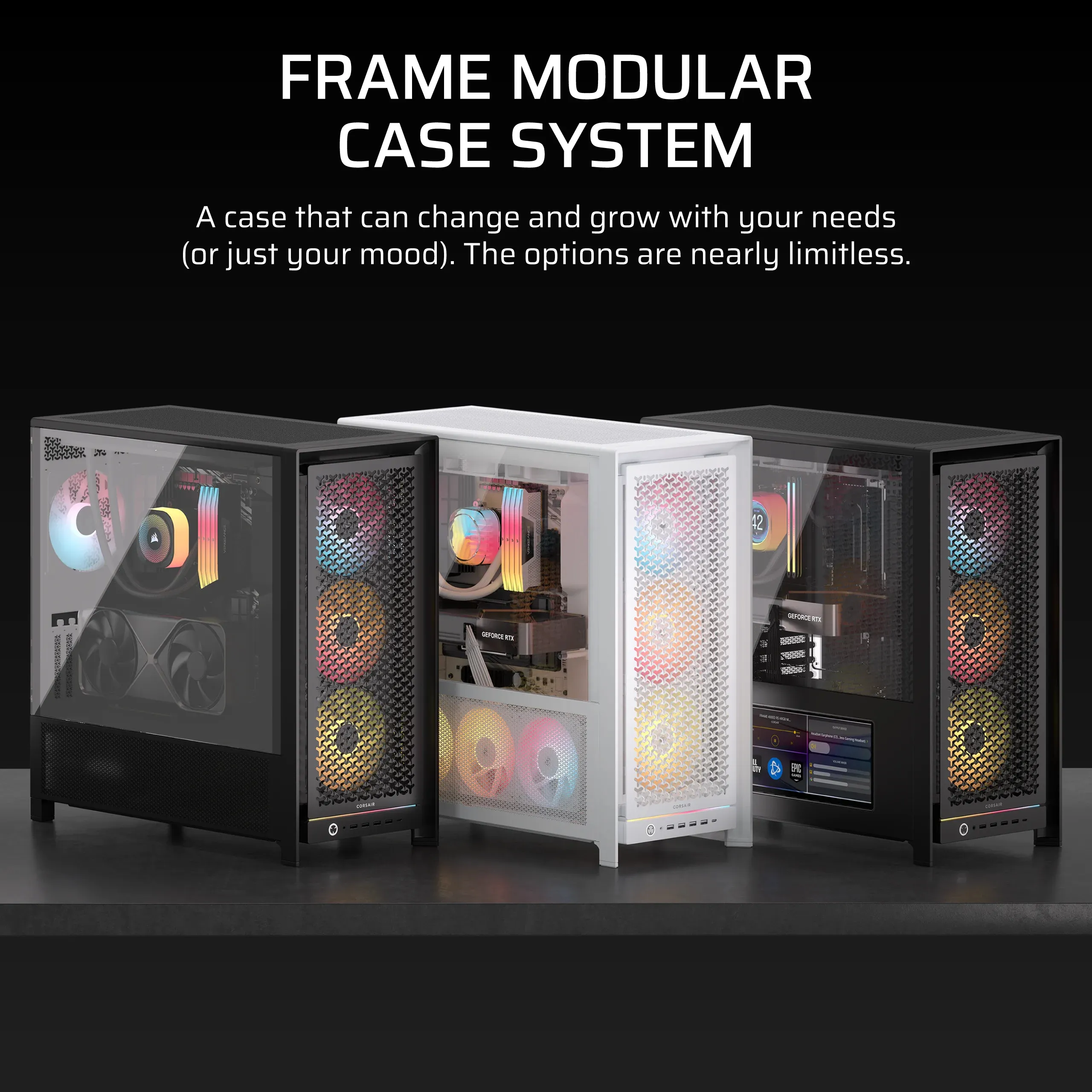 Corsair FRAME 5000D RS ARGB - Mid Tower case, Black