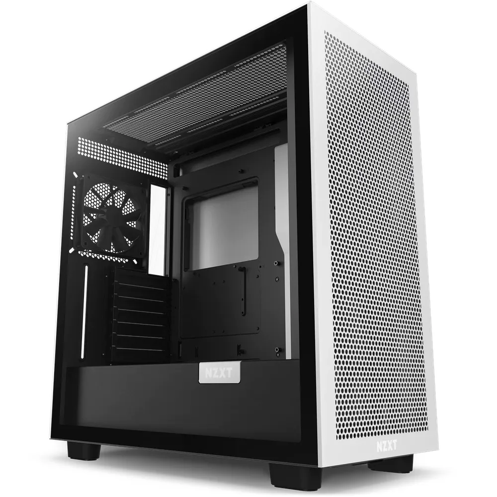 NZXT H7 Flow - Mid Tower case, window, Black, White