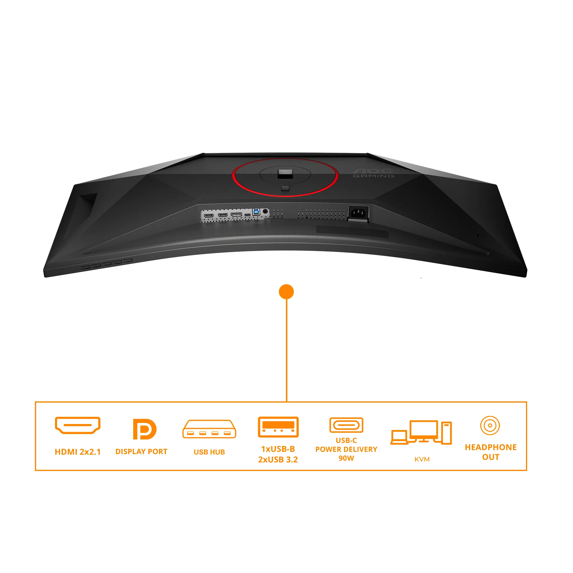 AOC CU34G4ZCA 34" WQHD, Fast VA -kaareva pelin&auml;ytt&ouml;