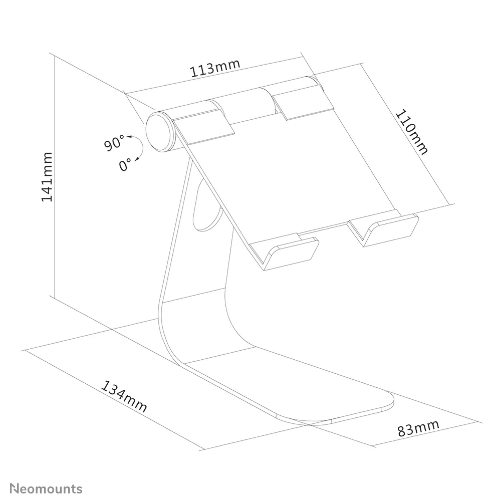 NEWSTAR Tablet Desk Stand suited for tablets up to 11inch