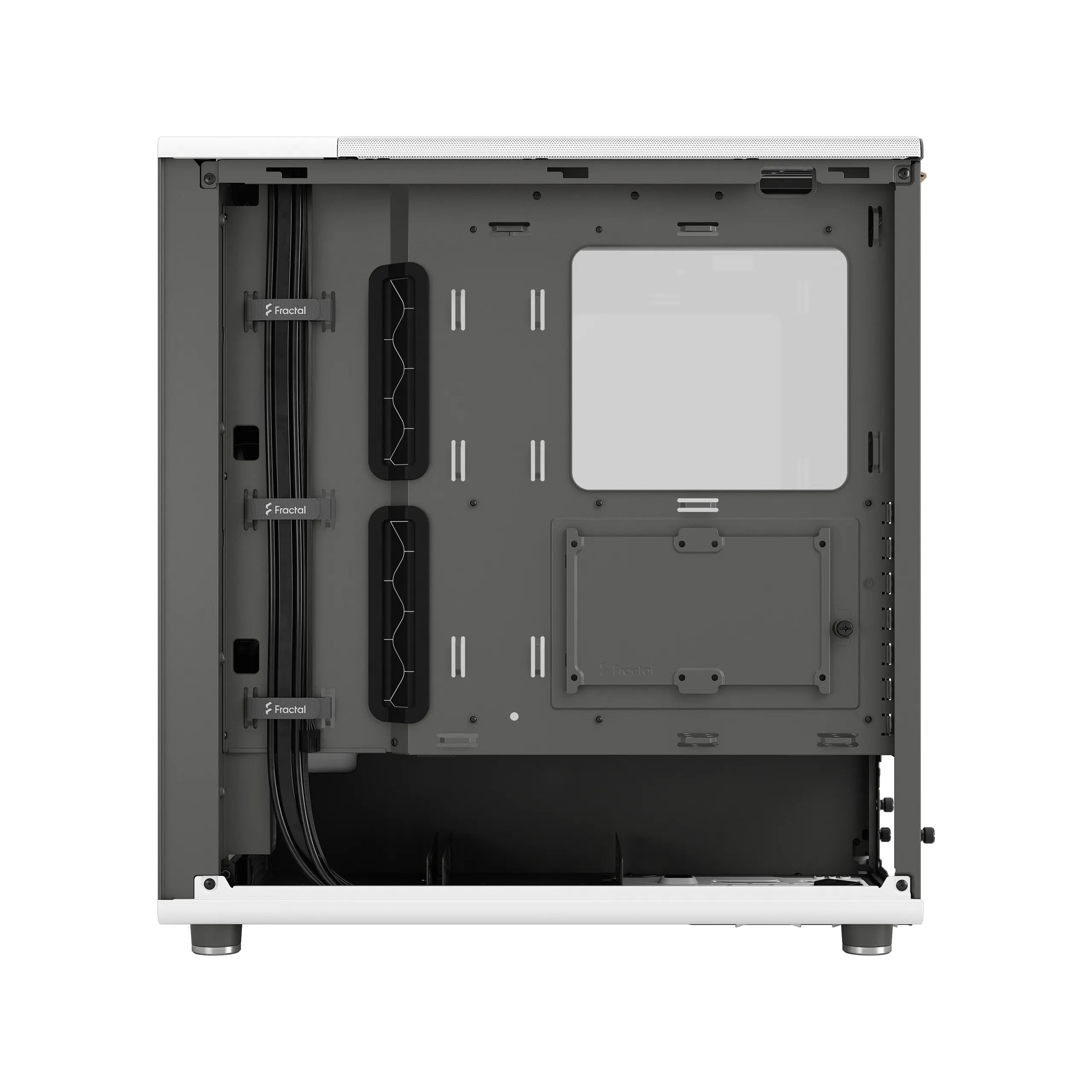 Fractal Design North - Mid Tower case with window, Chalk White / Clear Tint