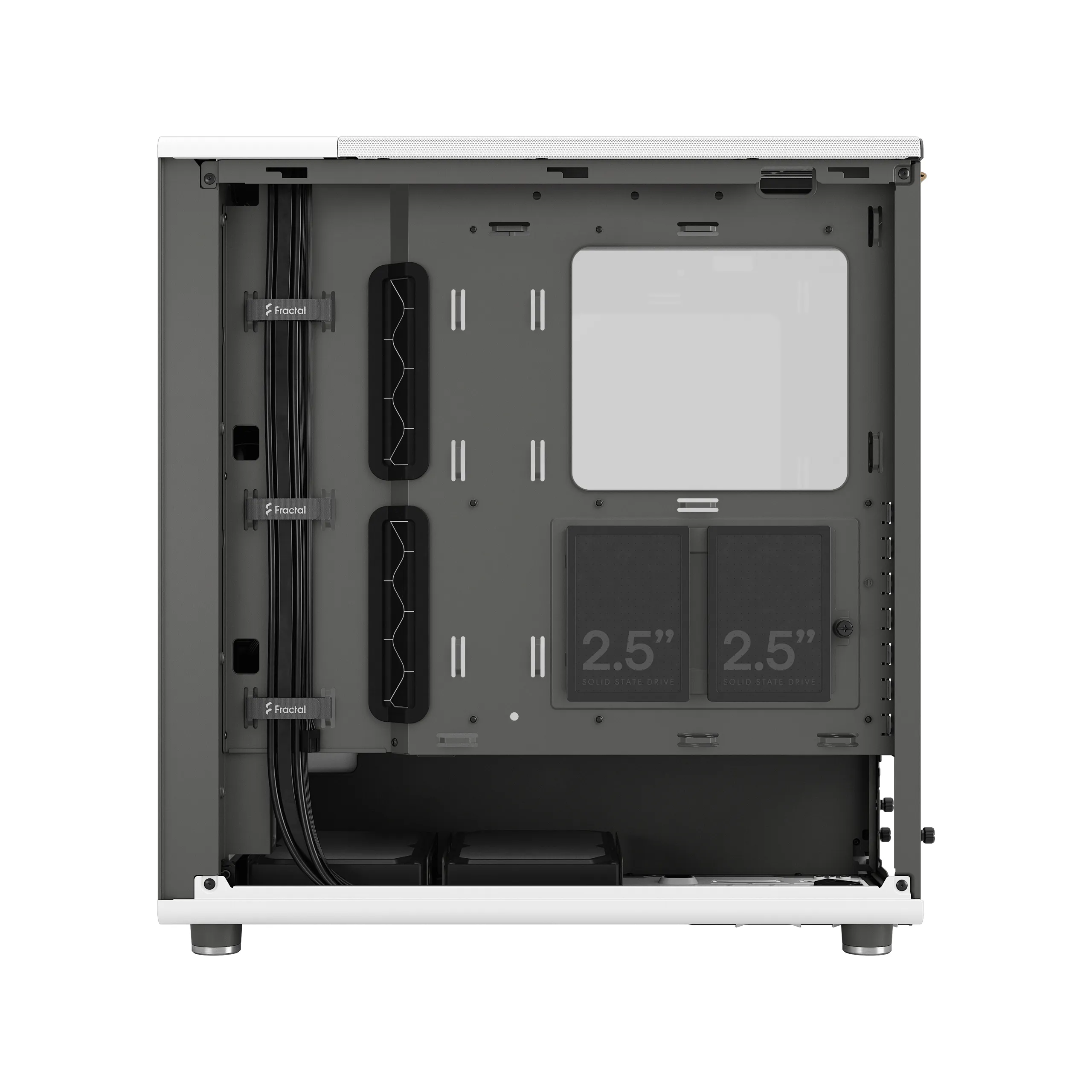 Fractal Design North - Mid Tower case with window, Chalk White / Clear Tint