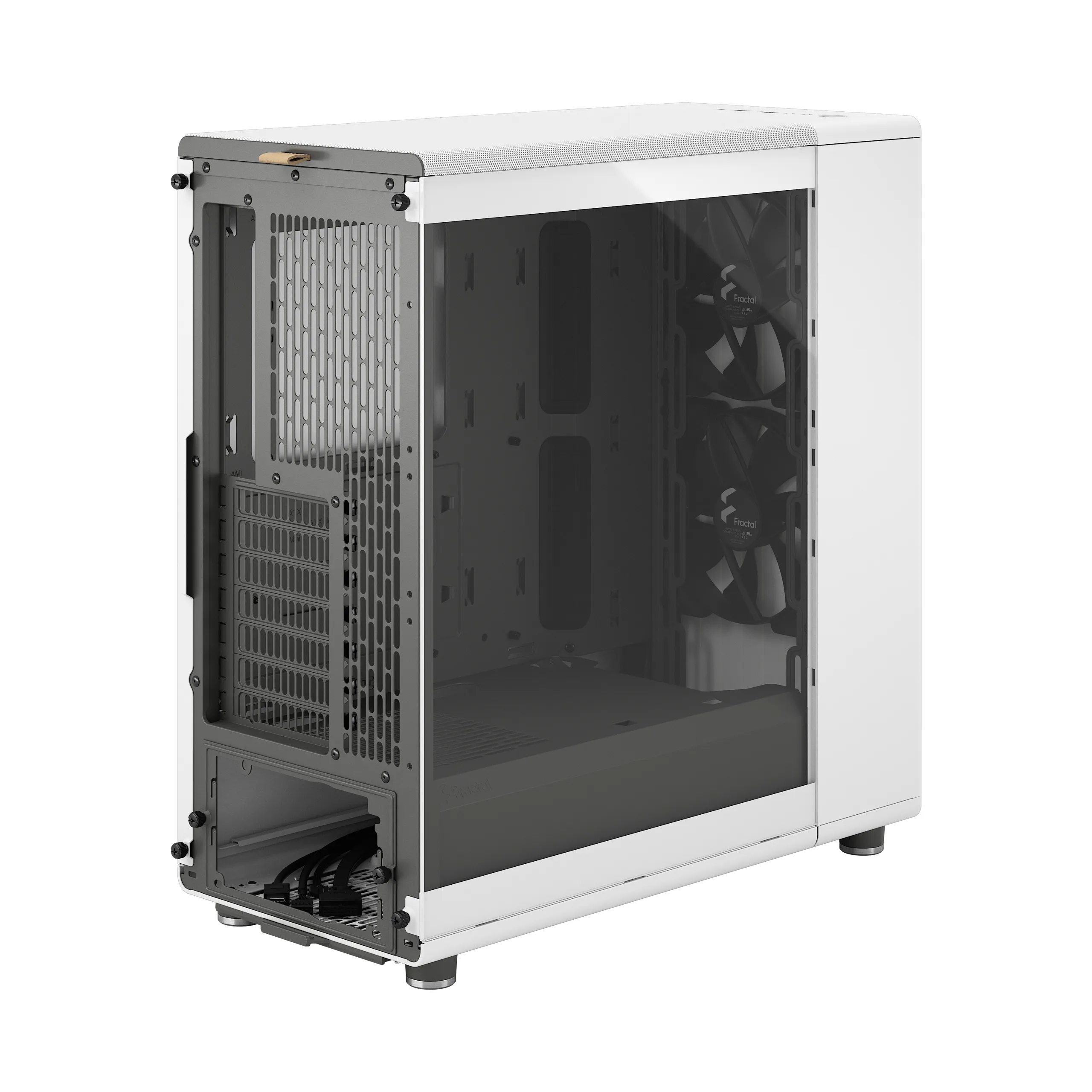 Fractal Design North - Mid Tower case with window, Chalk White / Clear Tint