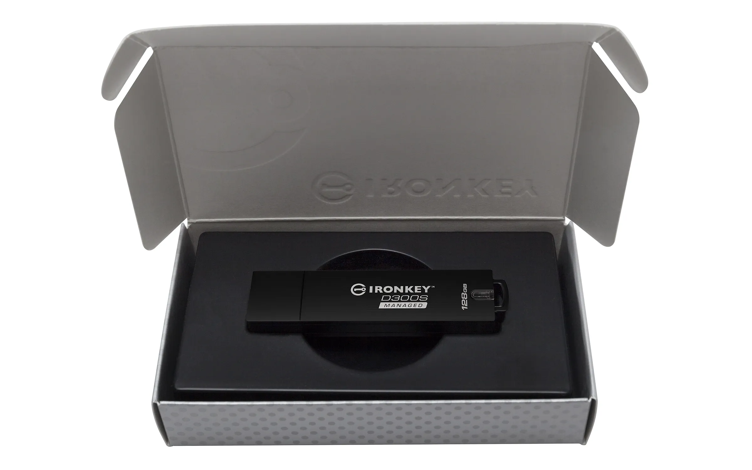 Kingston IronKey D300SM USB 3.2 Gen 1 128GB memory stick, Black