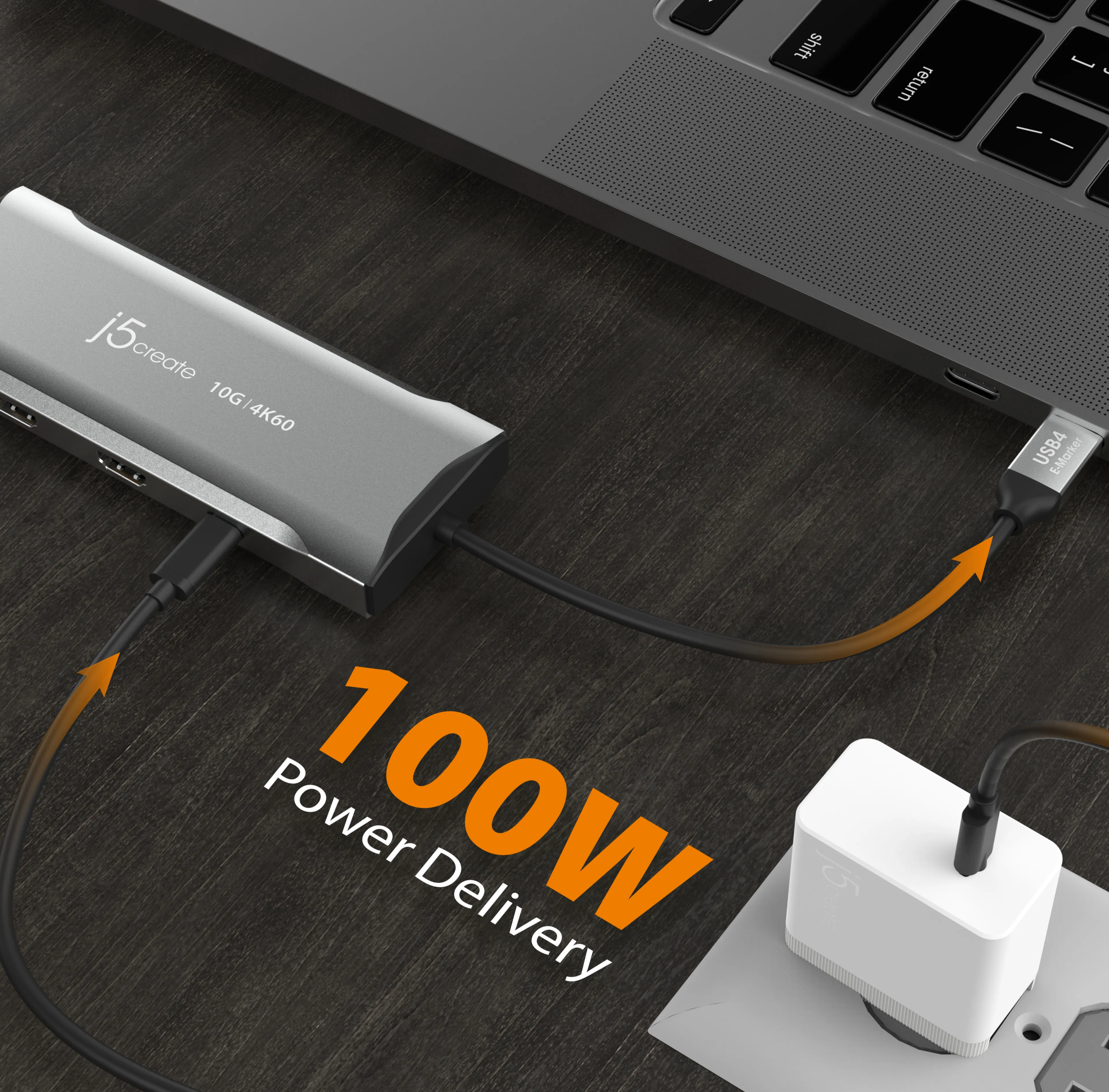 J5 Create 4K60 ELITE USB-C TRIPLE-MONITOR - 10GBPS MINI DOCK