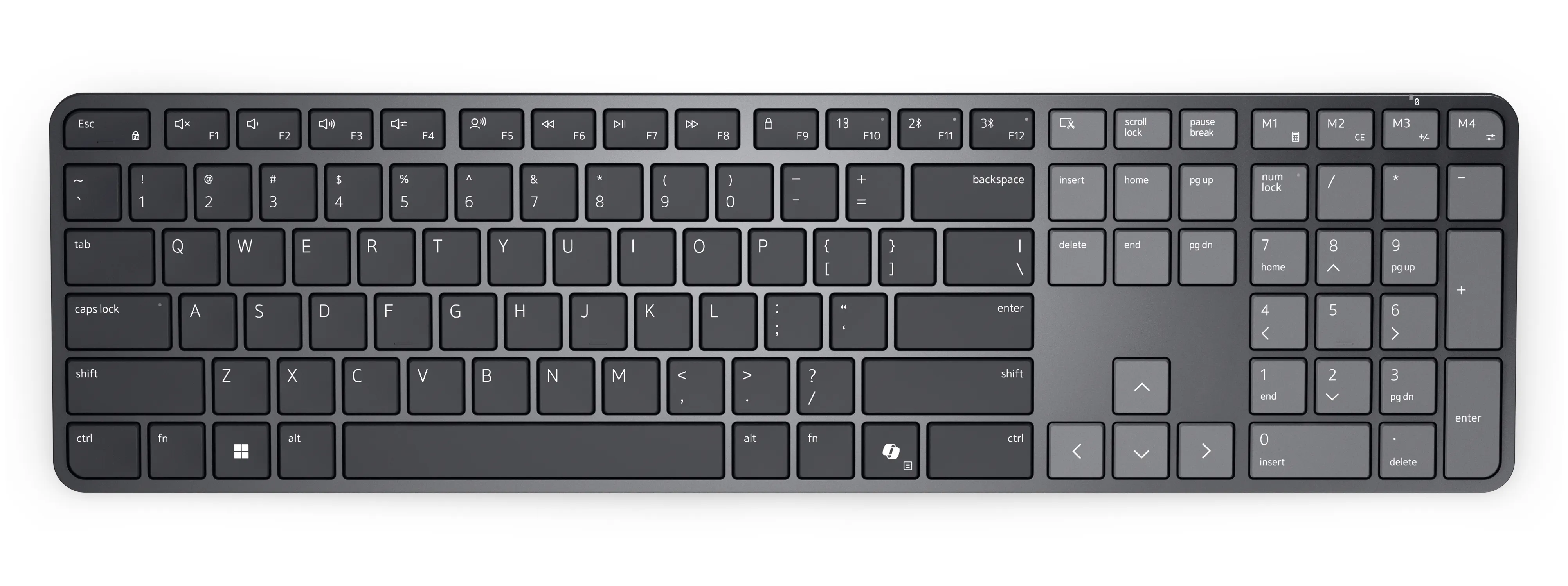 Dell Pro 7 Slim KB726-BLK-PNN -langaton n&auml;pp&auml;imist&ouml;, grafiitti
