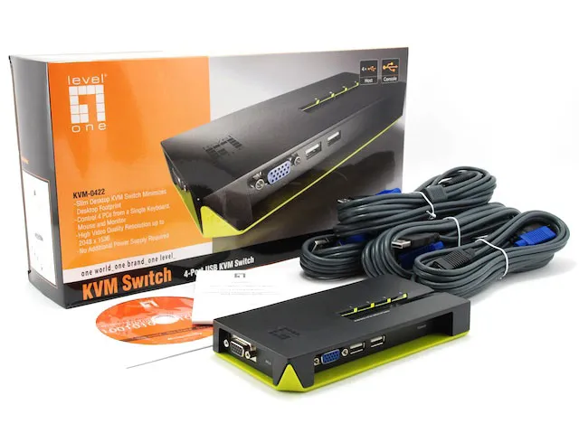 KV04 Port/USB LevelOne KVM-042