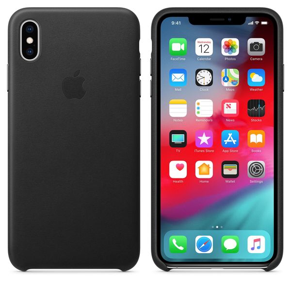 Apple iPhone XS Max ‑nahkakuori - musta