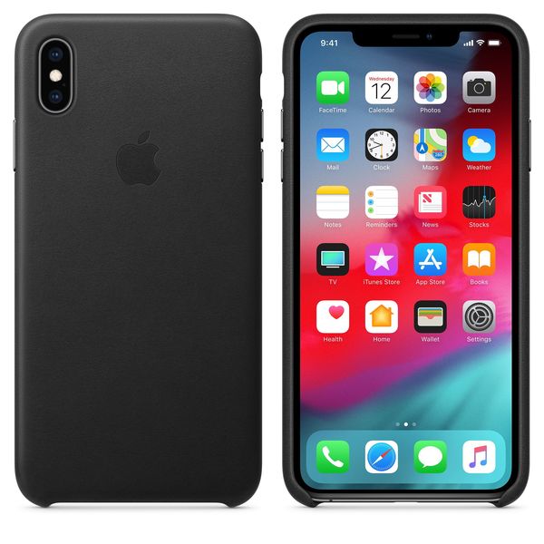 Apple iPhone XS Max ‑nahkakuori - musta
