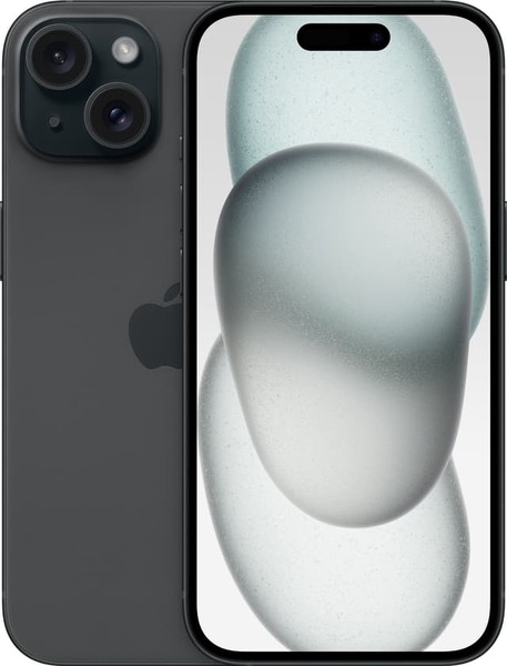 Renoverad iPhone 15 128 GB, svart (Mycket bra skick)