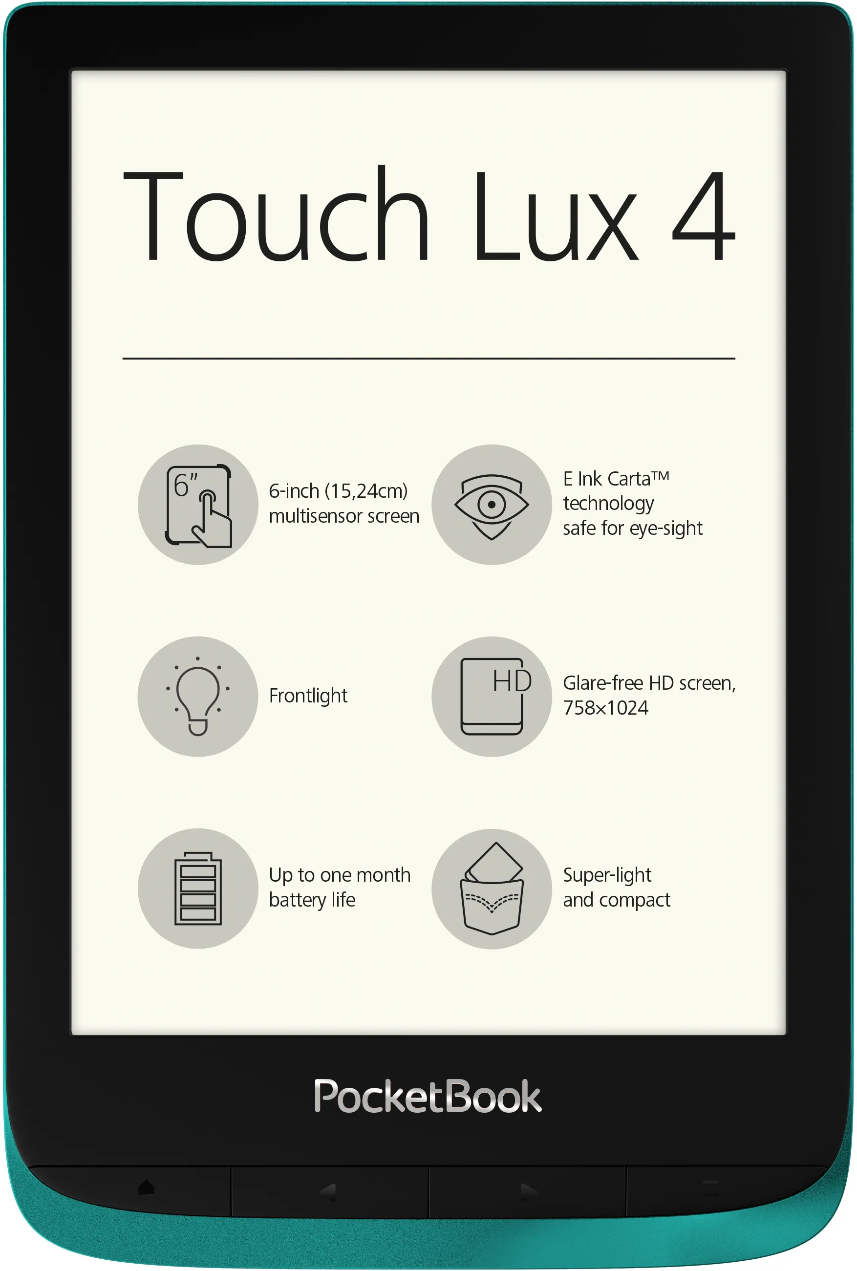 PocketBook Touch Lux 4 - E-Book, vihre&auml;
