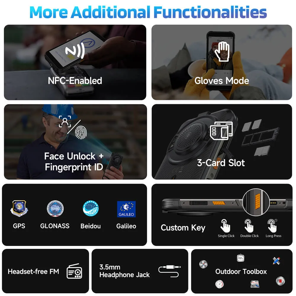 Ulefone RugKing 8/256 GB, svart