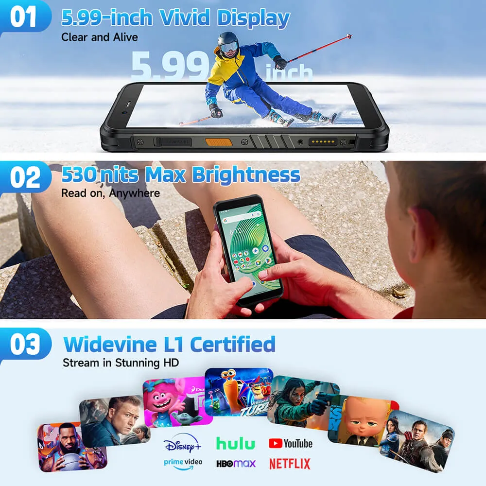 Ulefone RugKing 8/256 GB, svart