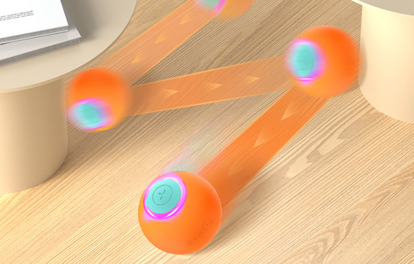 ROJECO RWJ-12 Orange Interactive Smart Cat Ball