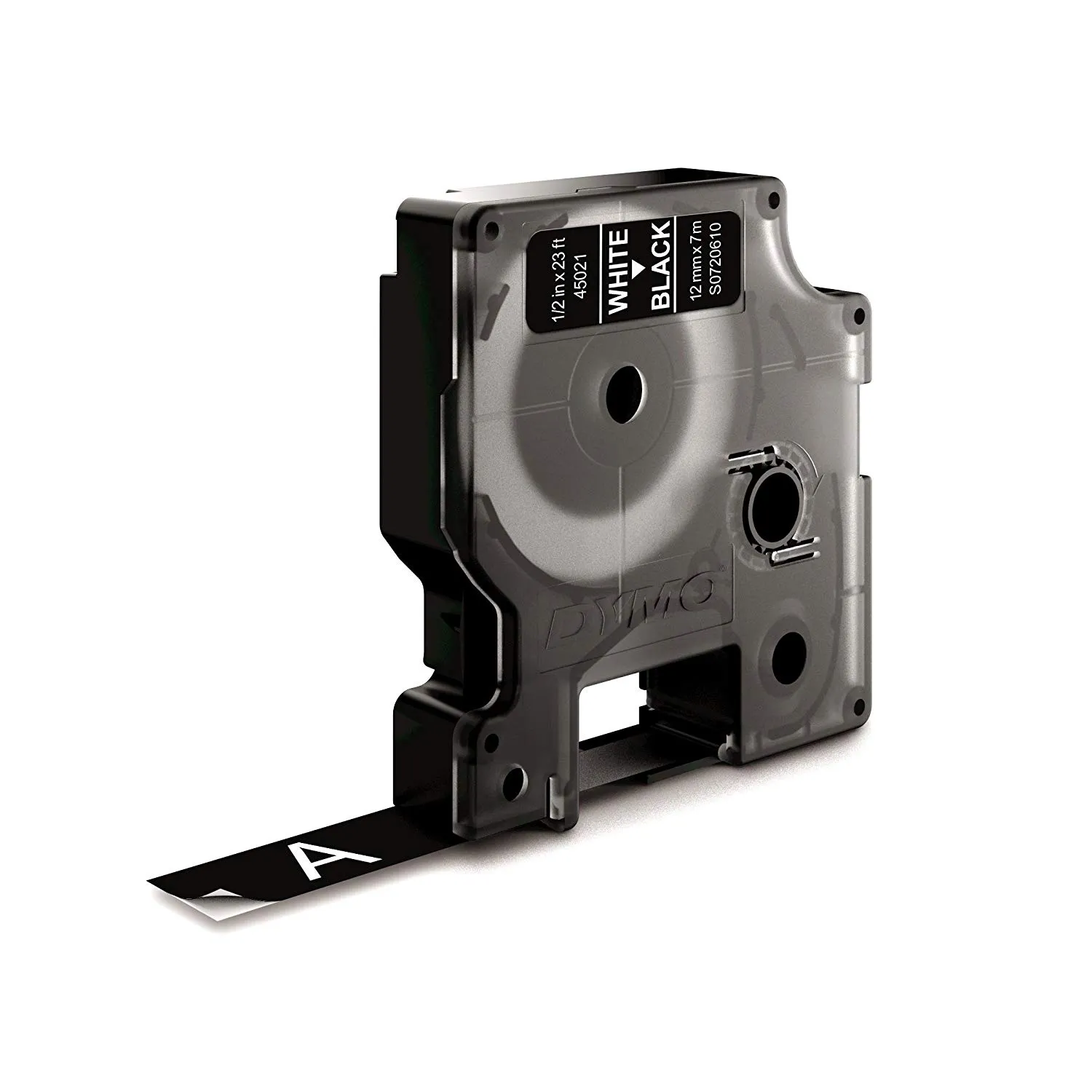 Tape D1 12mmx7m white/black