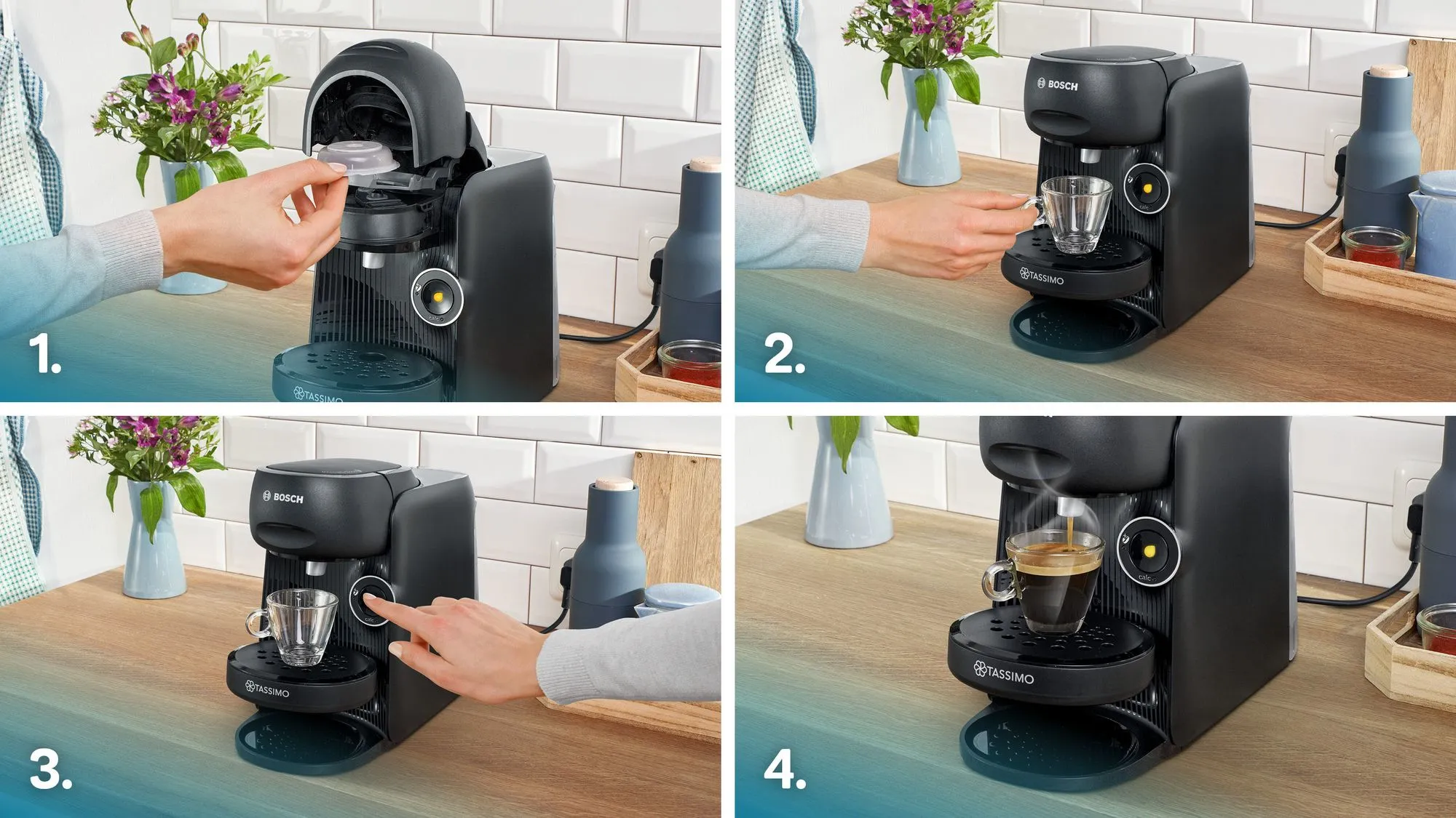 Bosch Tassimo Finesse -kapselikeitin, musta