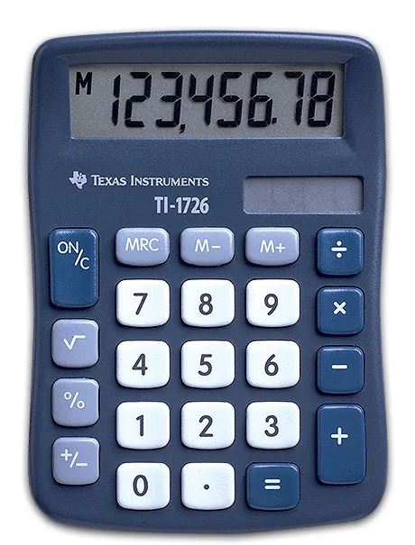 Texas TI-1726 solar calculator