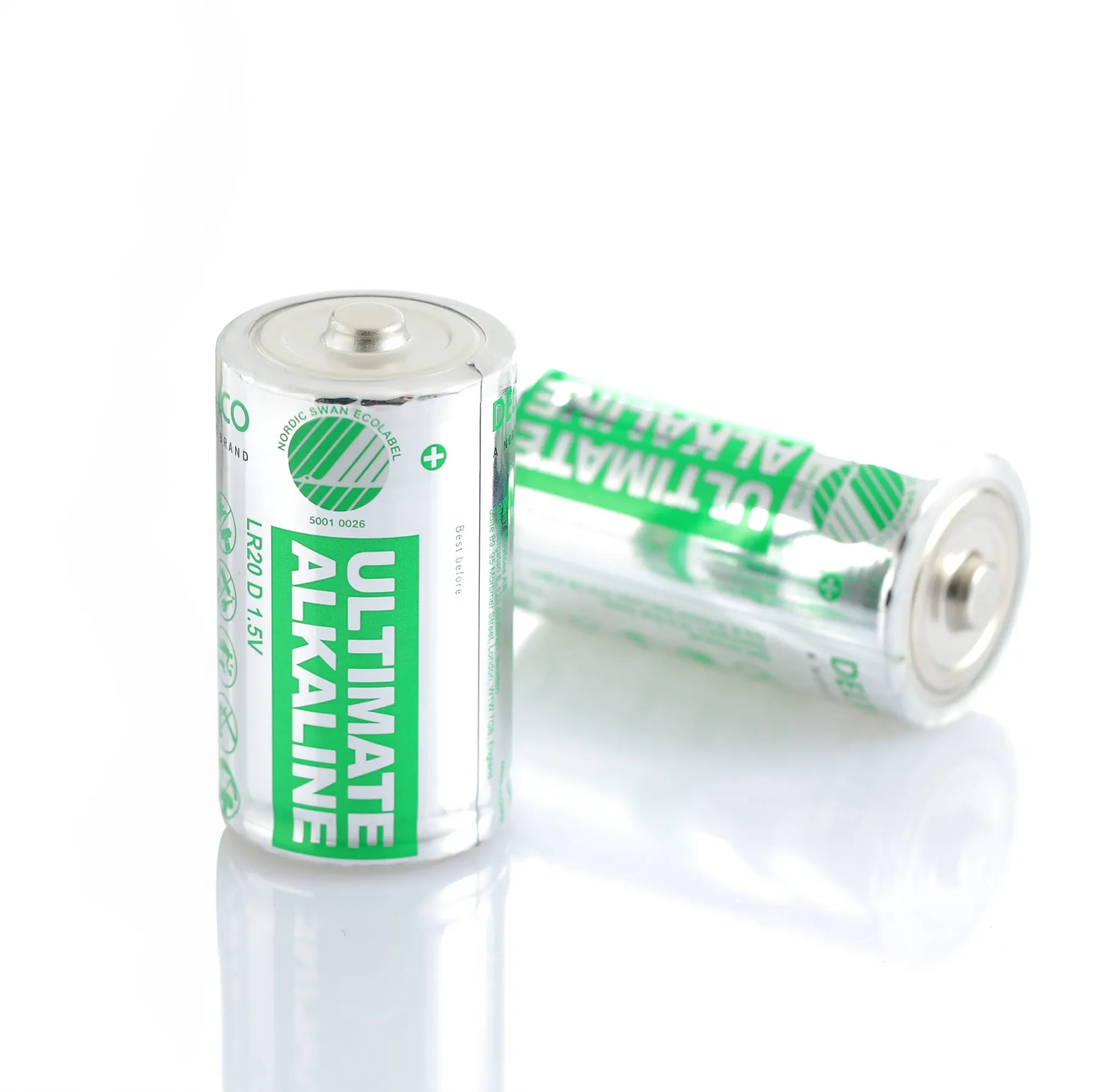 DELTACO Ultimate Alkaline -paristot, LR20/D size, 2-pack