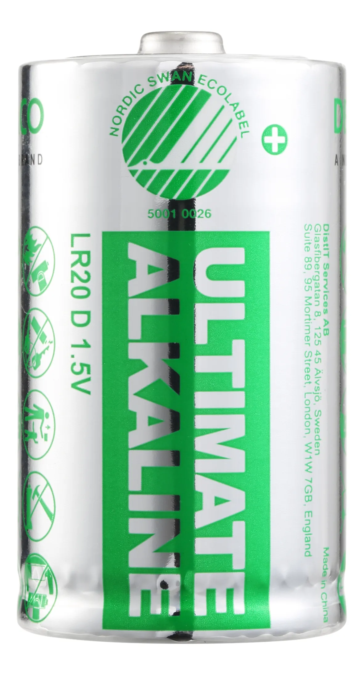 DELTACO Ultimate Alkaline -paristot, LR20/D size, 2-pack