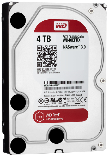 WD Red 4TB, 3.5", SATA, 64MB - HDD