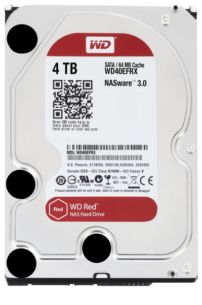 WD Red 4TB, 3.5", SATA, 64MB - HDD