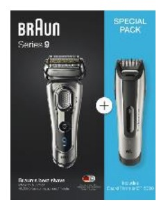 *BRAUN PARRANAJOKONE 9260s GIFT PACK + BT5090 PARTATRIMMERI, SERIES-9 Wet&amp;Dry, Latausteline, SyncroSonic joustava 4-ter&auml;inen ajop&auml;&auml;, uudistettu trimmeriosa, 40%