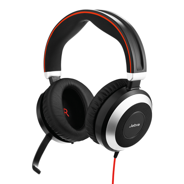 Jabra Evolve 80 UC USB-A -kuulokkeet mikrofonilla, musta