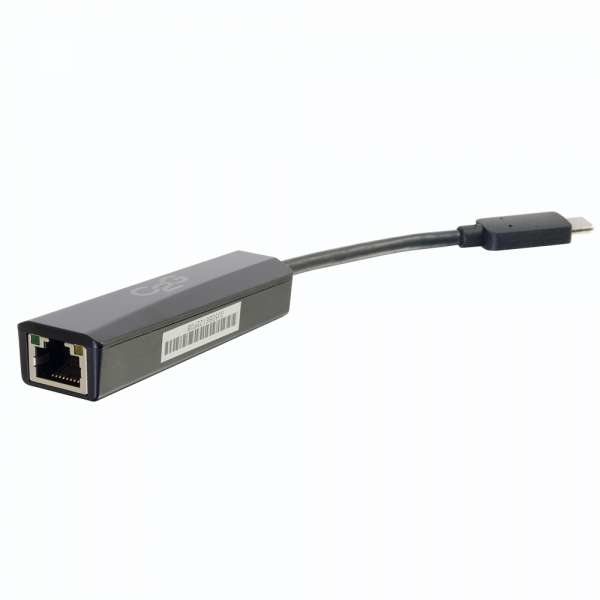 C2G USB-C to Gigabit Ethernet Network Adapter - Verkkoadapteri - USB 3.0 - Gigabit Ethernet x 1 - musta