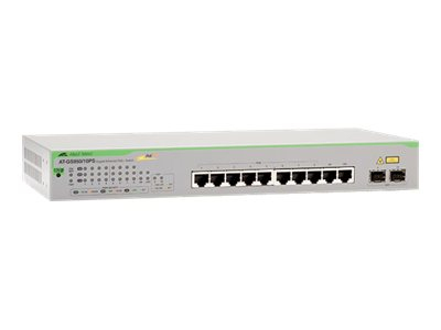 ALLIED 8port10/100/1000T POE+ Websmart Switch with 2 unpopulated SFP Slot