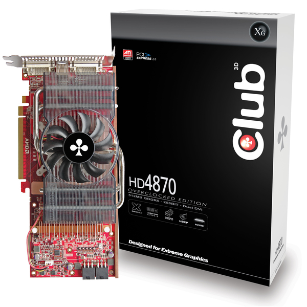 Club 3D Radeon HD4870 OC Dual-DVI 1024MB