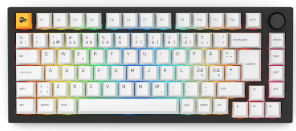 Glorious GMMK PRO 75% Pre-built -mekaaninen pelin&auml;pp&auml;imist&ouml;, Glorious Fox Linear, Black Slate