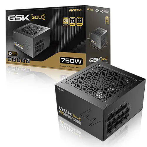 Antec GSK750 V2 EC 750W - PSU, 80 Plus Gold