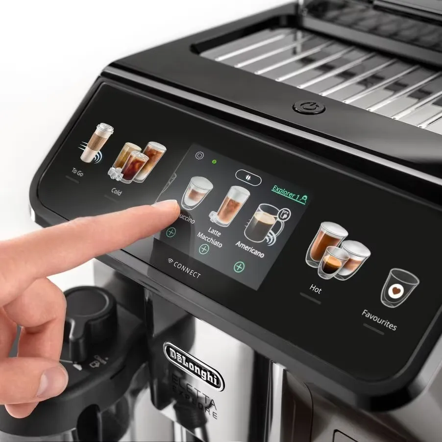 De'Longhi Eletta Explore ECAM450.86.T helautomatisk espressomaskin, titan