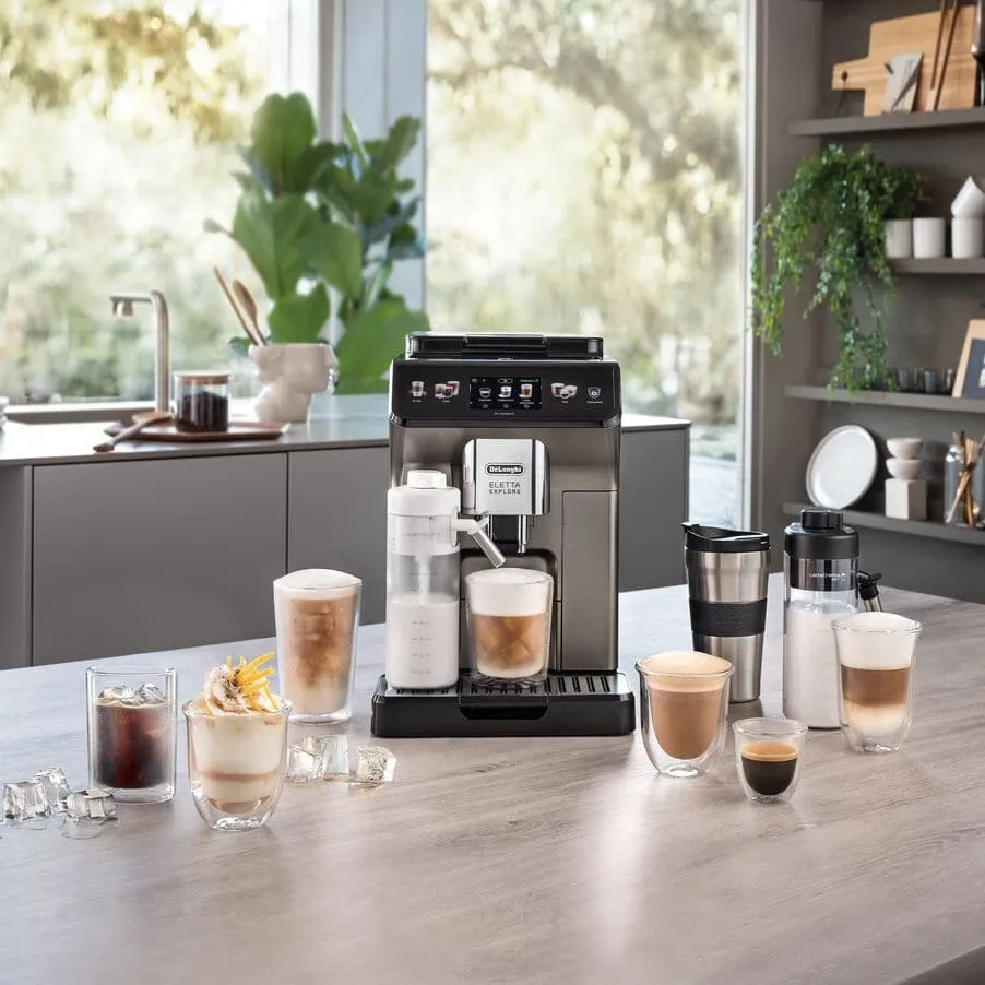 De'Longhi Eletta Explore ECAM450.86.T helautomatisk espressomaskin, titan