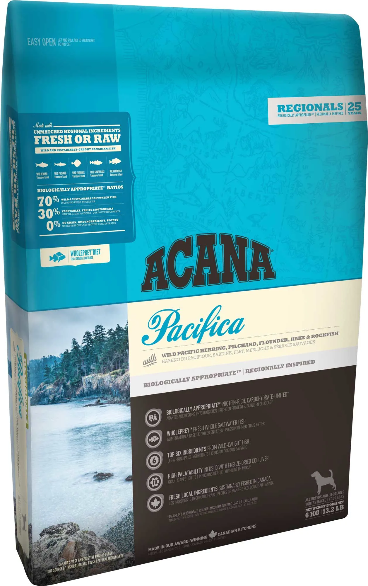 ACANA Pacifica, Koiran kuivaruoka, Adult, Viljaton, 11,4 kg