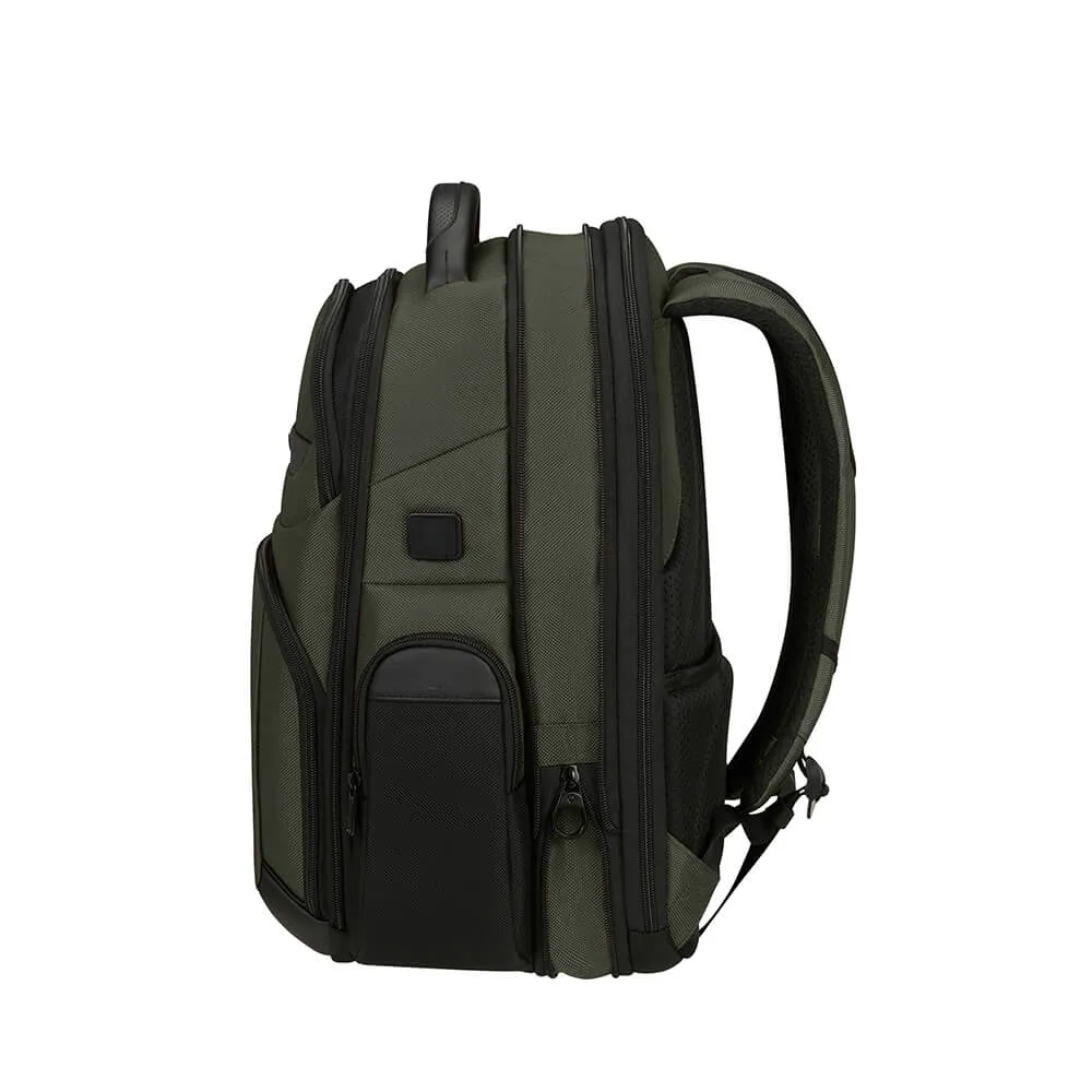 Samsonite PRO DLX6 Expandable - notebook backpack, green, 15.6"