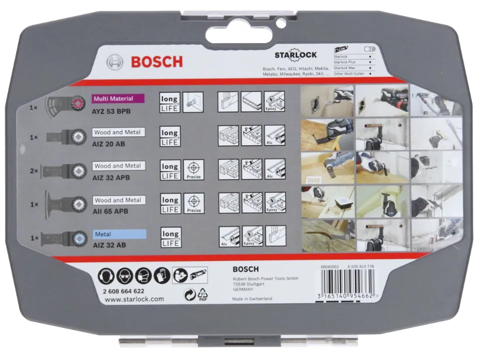 Bosch Professional 6-osainen Starlock-upotussahater&auml;sarja