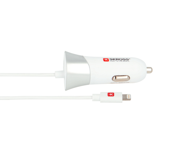 USB Car Charger with Lightning Cable