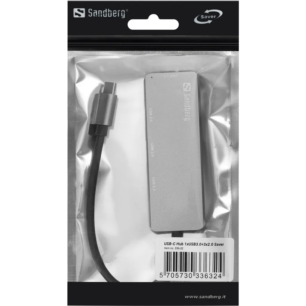 Sandberg USB-C Hub 1xUSB3.0+3x2.0 SAVER